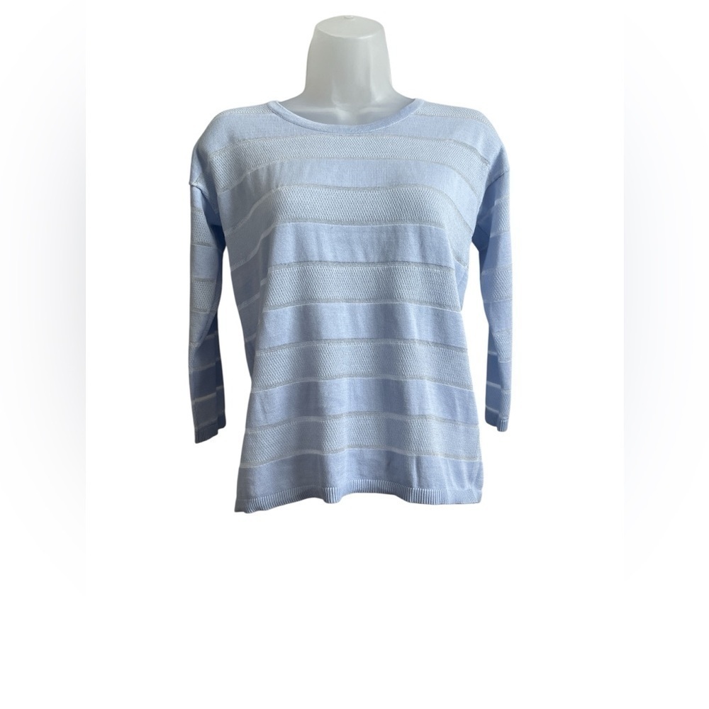 NEW Anthropologie Shimmer Stripe Pullover by Bela NYC Size XS Lavender